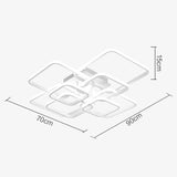 Tyalez Nordic Creativity Multi-square Living Room LED Ceiling Light