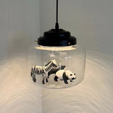 Creative Zoo-Inspired Bell Jar Pendant Light