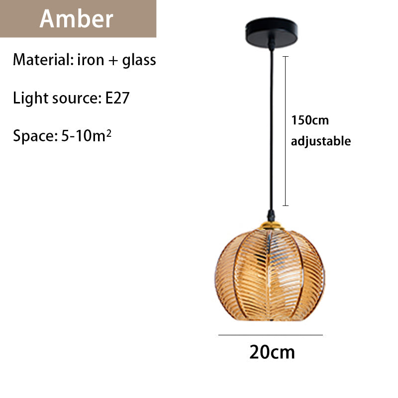 Tyalez Contemporary Glass Patterned Pendant Lights