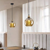 Tyalez Modern Simple Colored Water Pattern Glass Ball Pendant Light