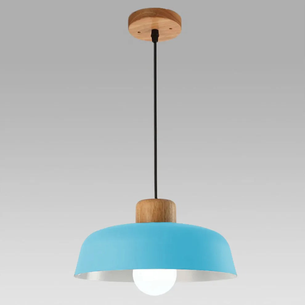 Scandinavian Color Pop Round Aluminum Pendant Lamp