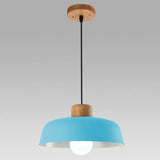 Scandinavian Color Pop Round Aluminum Pendant Lamp