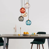 Tyalez Modern Simple Colored Water Pattern Glass Ball Pendant Light