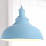 Stylish Bowl Pendant Lamp – Pink & Yellow Metal Fixture