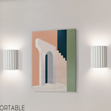 Tyalez Modern Half-Circle Resin Wall Sconce For Living Room