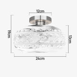 Tyalez Retro Crystal Semi Flush Mount Bedroom Ceiling Light