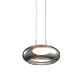 Modern Glass Disc LED Pendant Light – Minimalist Ceiling Fixture