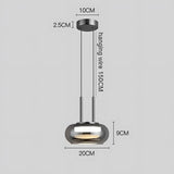 Modern Glass Disc LED Pendant Light – Minimalist Ceiling Fixture
