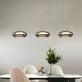 Modern Glass Disc LED Pendant Light – Minimalist Ceiling Fixture