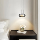 Modern Glass Disc LED Pendant Light – Minimalist Ceiling Fixture