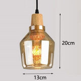 Tyalez Antique Glass Coated Wood Pendant Lights