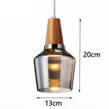 Tyalez Antique Glass Coated Wood Pendant Lights