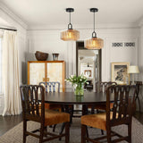 Tyalez Mid Century Striped Glass Pendant Light