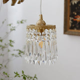 Vintage French Full-Brass Crystal Angel Chandelier