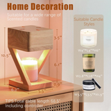 Tyalez Contemporary Wood Bedroom Square Mini Warming Candle Lamp