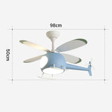 Tyalez Creative Macaroon Color Ceiling Fans with LED Lights