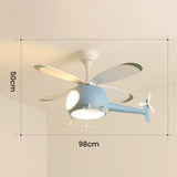Tyalez Creative Macaroon Color Ceiling Fans with LED Lights