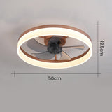 Tyalez Scandinavian Flush Mount Ceiling Fans with LED Lights
