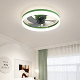 Tyalez Scandinavian Flush Mount Ceiling Fans with LED Lights