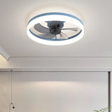 Tyalez Scandinavian Flush Mount Ceiling Fans with LED Lights