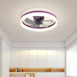 Tyalez Scandinavian Flush Mount Ceiling Fans with LED Lights