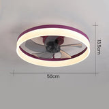 Tyalez Scandinavian Flush Mount Ceiling Fans with LED Lights