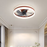 Tyalez Scandinavian Flush Mount Ceiling Fans with LED Lights