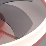 Tyalez Scandinavian Flush Mount Ceiling Fans with LED Lights