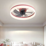 Tyalez Scandinavian Flush Mount Ceiling Fans with LED Lights