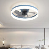 Tyalez Scandinavian Flush Mount Ceiling Fans with LED Lights