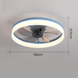 Tyalez Scandinavian Flush Mount Ceiling Fans with LED Lights