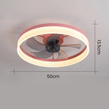 Tyalez Scandinavian Flush Mount Ceiling Fans with LED Lights