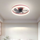 Tyalez Scandinavian Flush Mount Ceiling Fans with LED Lights