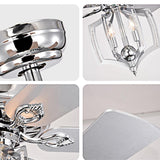 Tyalez Industrial Chrome Ceiling Fans with Lights