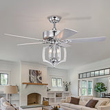Tyalez Industrial Chrome Ceiling Fans with Lights