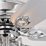 Tyalez Industrial Chrome Ceiling Fans with Lights