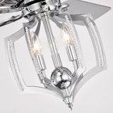 Tyalez Industrial Chrome Ceiling Fans with Lights