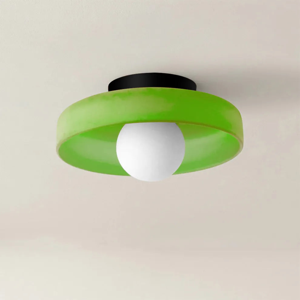 Tyalez Glass Round LED Ceiling Light