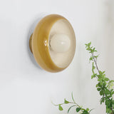 Retro Round Glass Ceiling Light – Elegant Semi-Flush Fixture