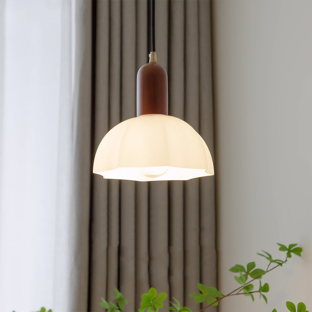 Tyalez Retro Creative Glass Shade Pendant Light For Bedroom