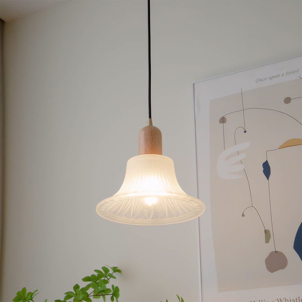 Tyalez Retro Creative Glass Shade Pendant Light For Bedroom