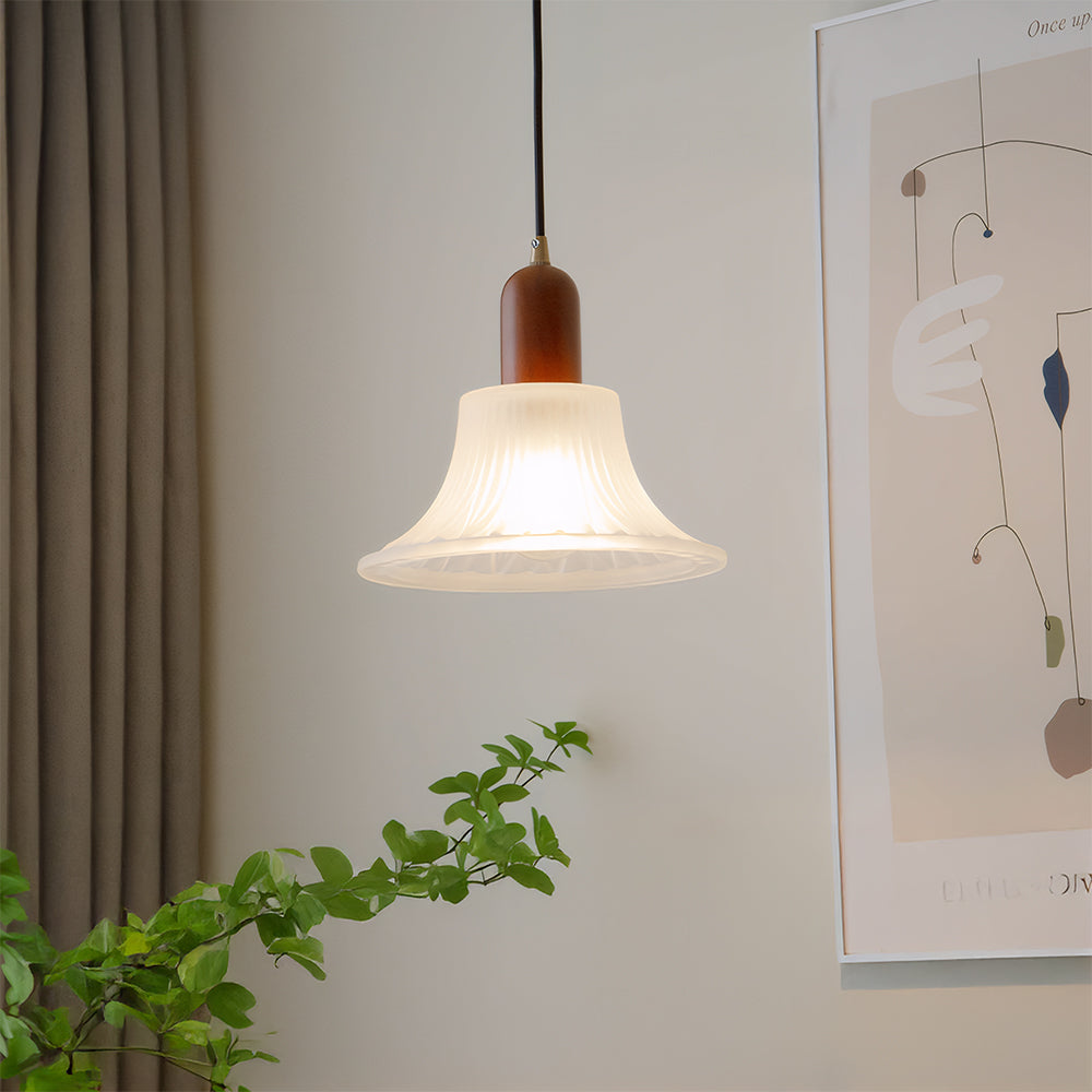 Tyalez Retro Creative Glass Shade Pendant Light For Bedroom