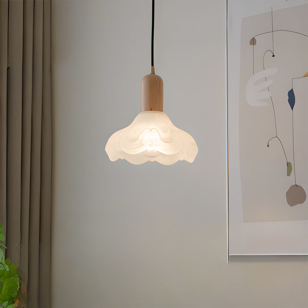 Tyalez Retro Creative Glass Shade Pendant Light For Bedroom