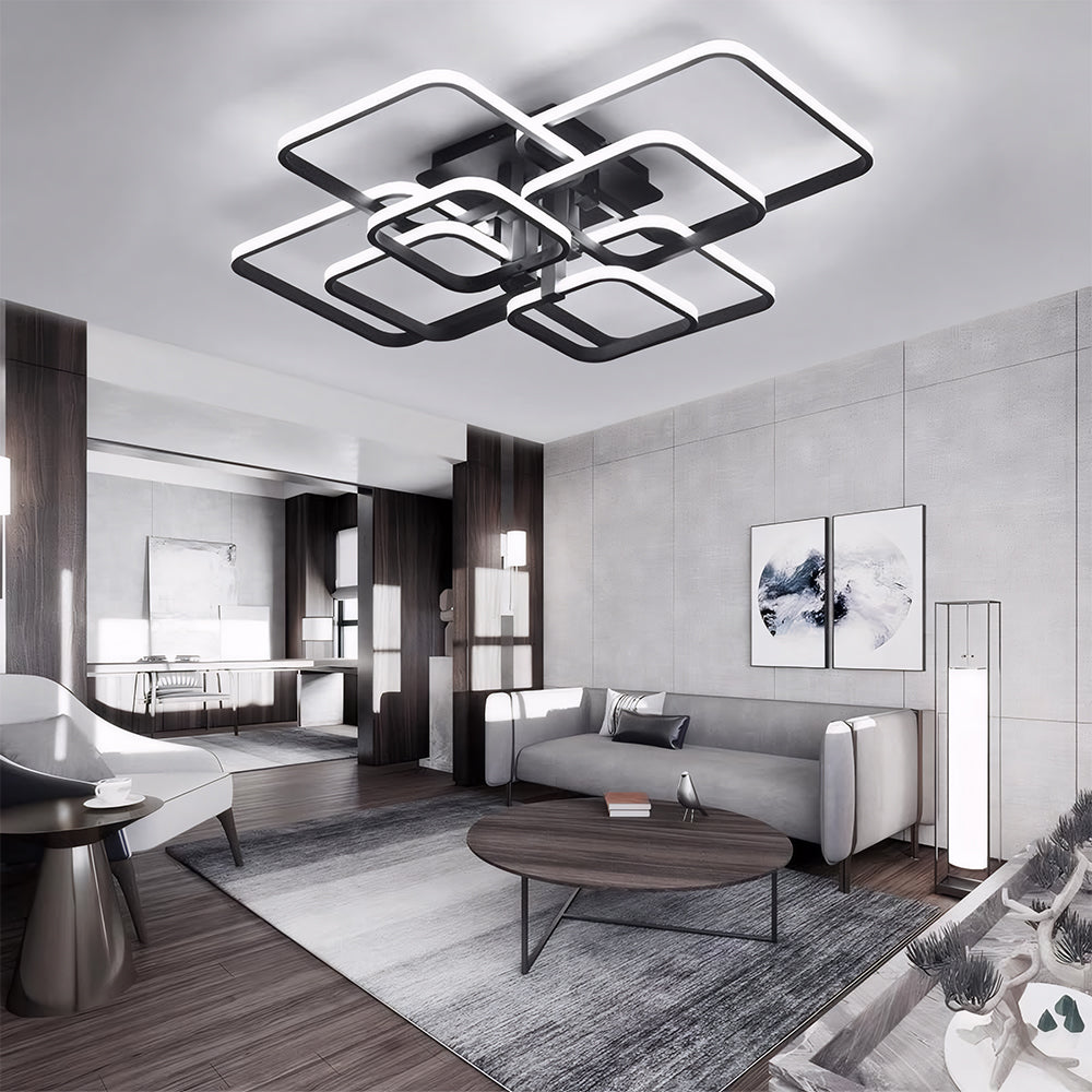 Tyalez Nordic Creativity Multi-square Living Room LED Ceiling Light