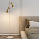 Tyalez Creative Adjustable Two Heads Black Floor Lamp