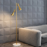 Tyalez Creative Adjustable Two Heads Black Floor Lamp