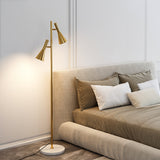 Tyalez Creative Adjustable Two Heads Black Floor Lamp