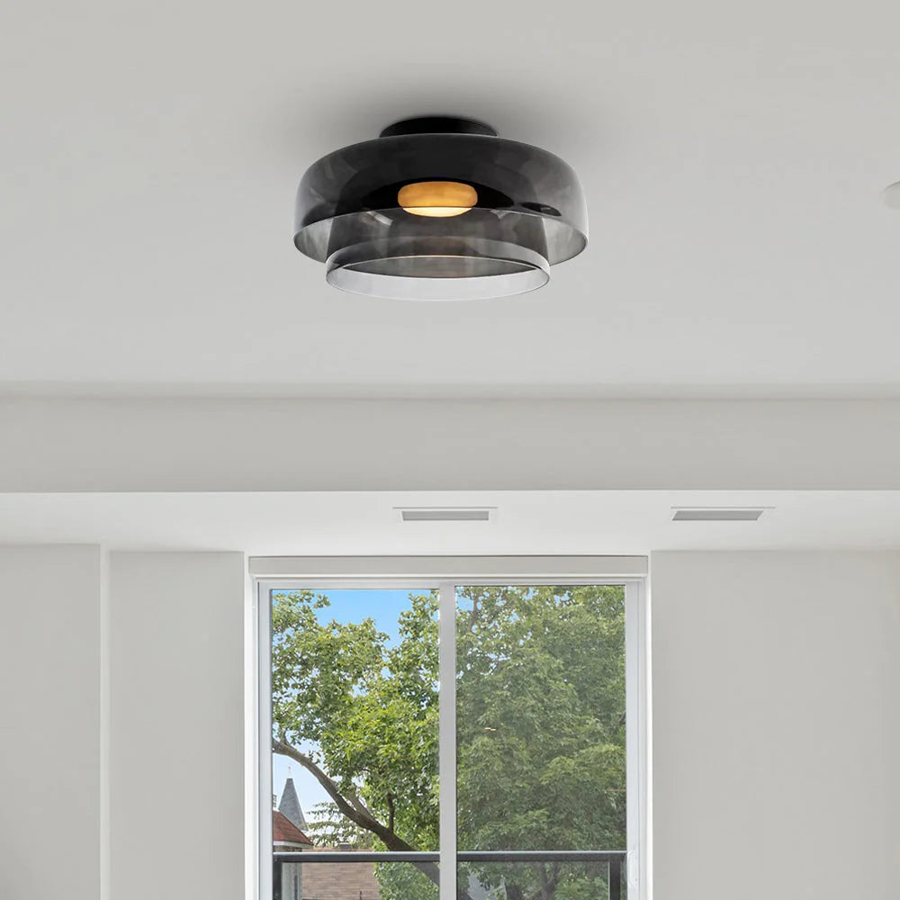Tyalez Creative Multi-Layer Stained Glass Ceiling Light