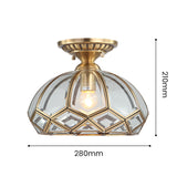 Tyalez Vintage Copper Geometry Ceiling Hallway Light