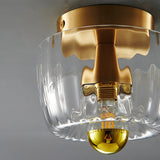 Modern Small Simple Clear Glass Ceiling Light